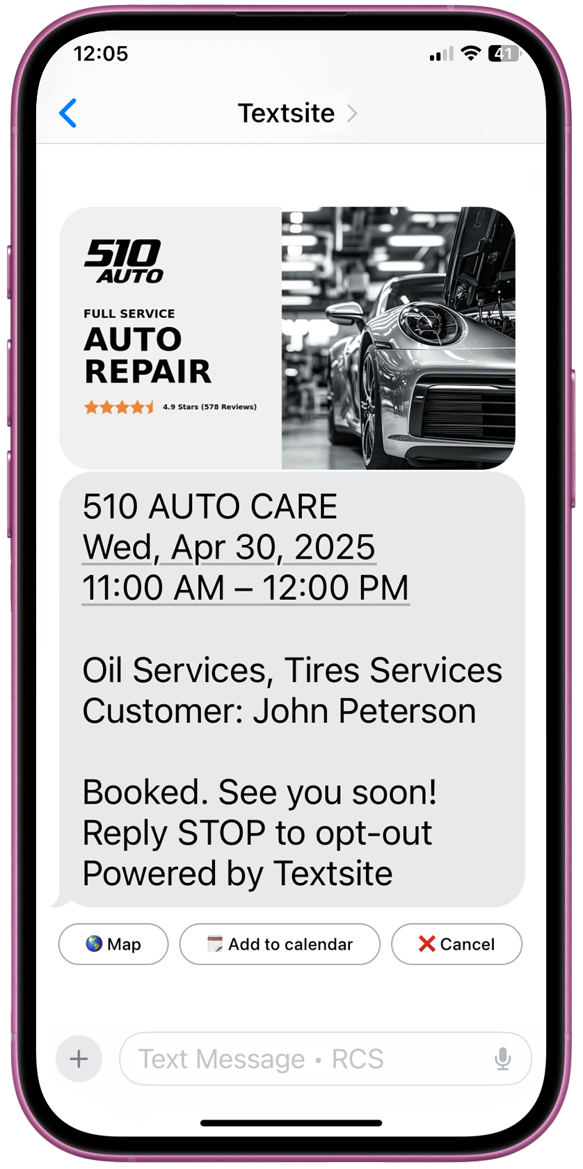 Textsite Appointment